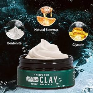 Sáp vuốt tóc nam Hairpless Clay USA 80g, sáp vuốt đất sét tạo kiểu và giữ nếp tóc chính hãng (1)